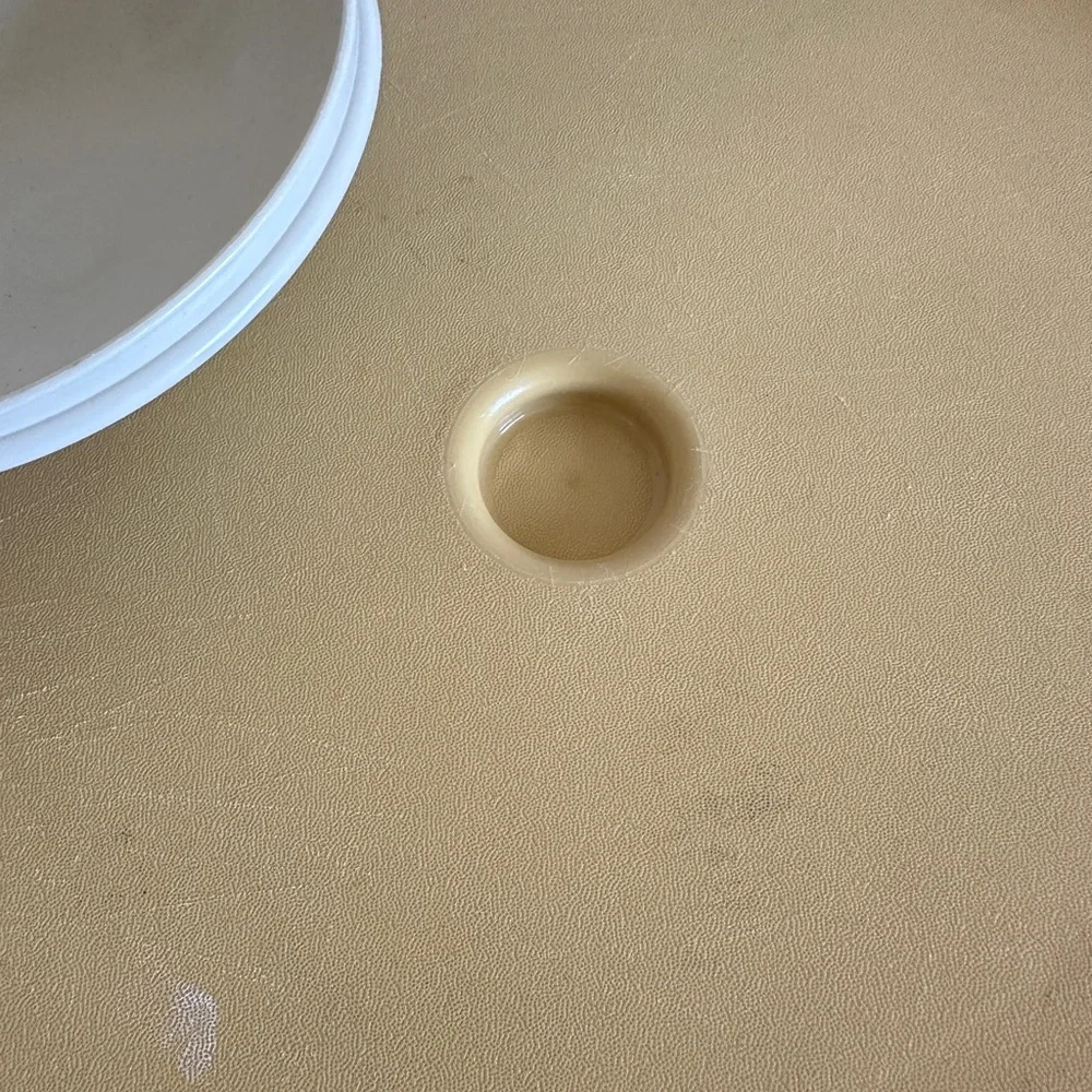 Tupperware Cream and Gold Chip and Dip Set Modern Design